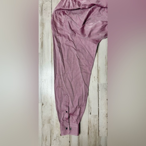 Jos. A Bank Travelers Collection Men's XL Purple Long-Sleeve Button-Up Shirt - Picture 8 of 13